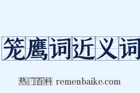 笼鹰词近义词是什么意思的图片